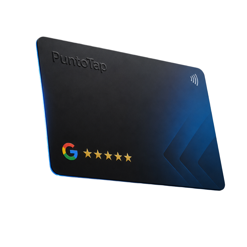 Tessera NFC PuntoTap per recensioni Google